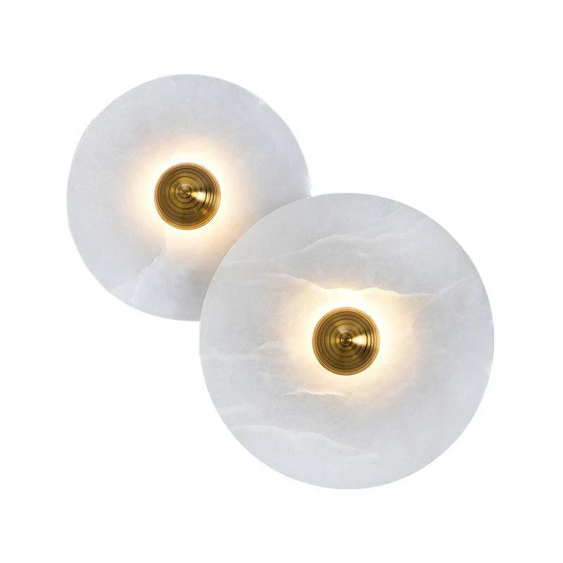 Solaris Disc Alabaster Wall Lamp