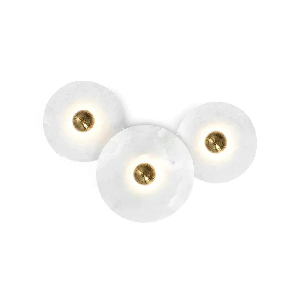 Solaris Disc Alabaster Wall Lamp