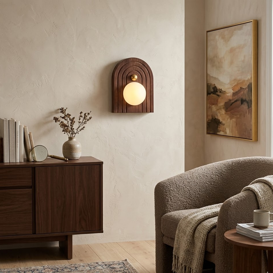 Solaris Timber Alabaster Sconce