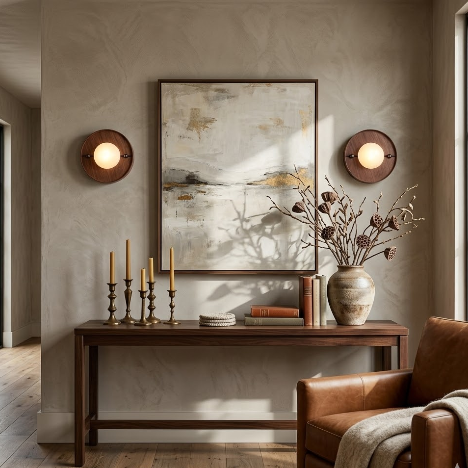 Solaris Timber Alabaster Sconce