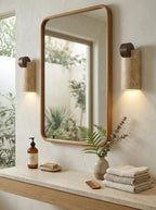Solenne Curve Travertine Wall Lamp