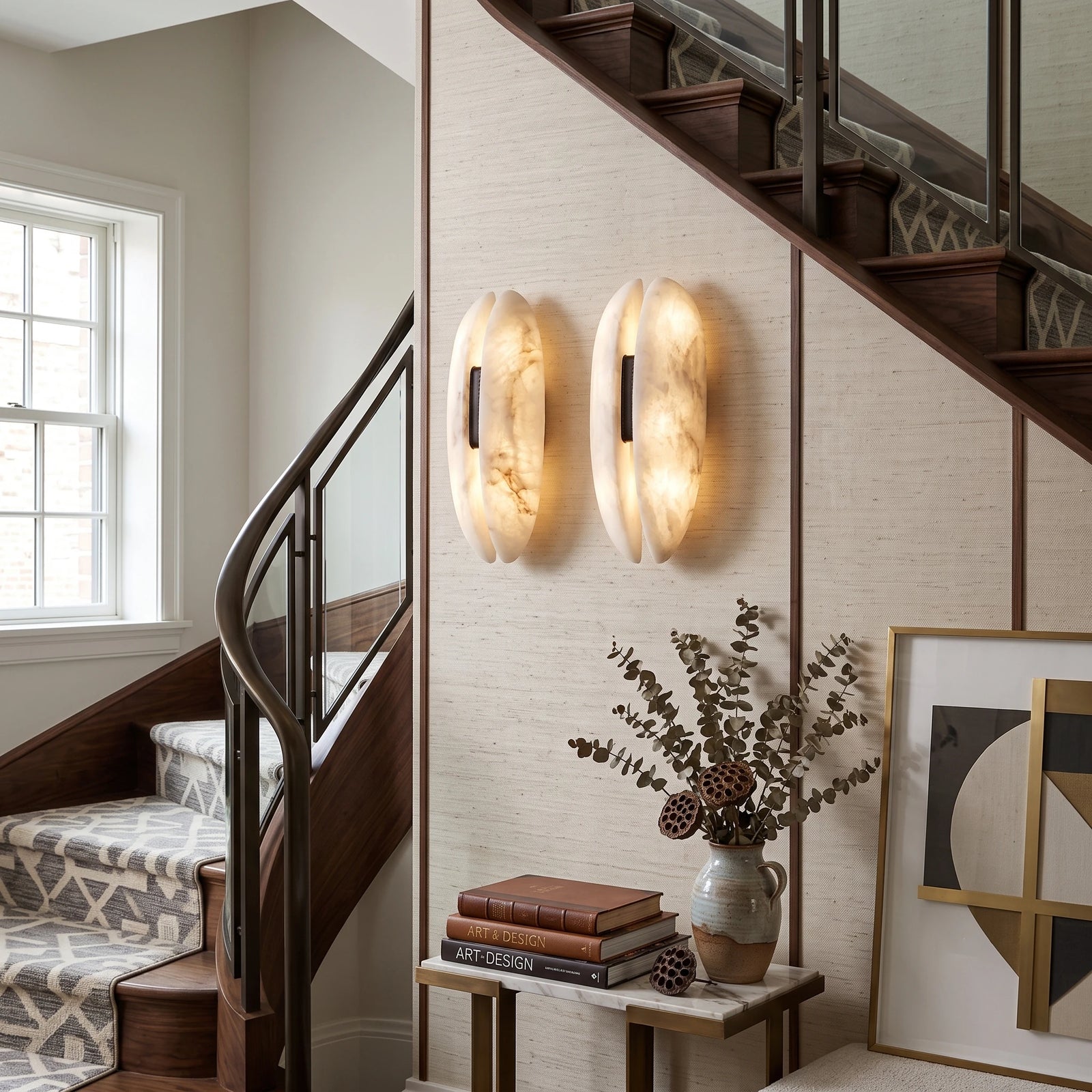 Split Alabaster Seed Sconce