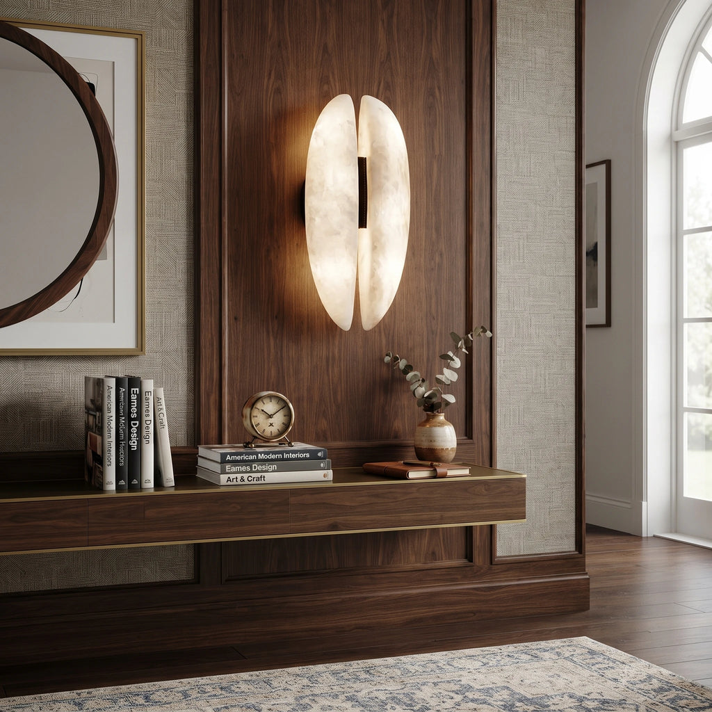 Split Alabaster Seed Sconce