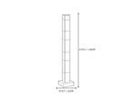 Tall Alabaster Column Floor Lamp Line Art Dimension Diagram