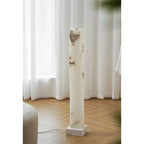 Modern Alabaster Column Lamp Over Living Room Reading Nook