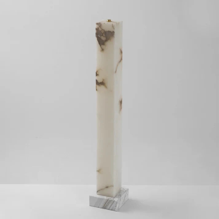 Square Alabaster Column Floor Lamp Studio Product Shot