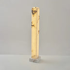 Illuminated Square Alabaster Column Floor Lamp Studio Display