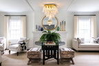 Modern Feather Wave Art Glass Square Chandelier in Contemporary Living Room