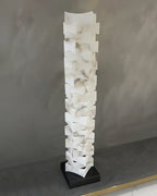 Stacked Alabaster Column Floor Lamp Studio Display