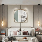 Modern Art Glass Pendant Lights in Modern Bedroom