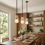 Modern Multi-Light Spider Chandelier in Spacious Dining Room