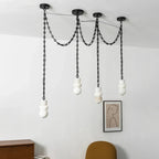 Illuminated Modern Single Pendant Art Glass Light Studio Display