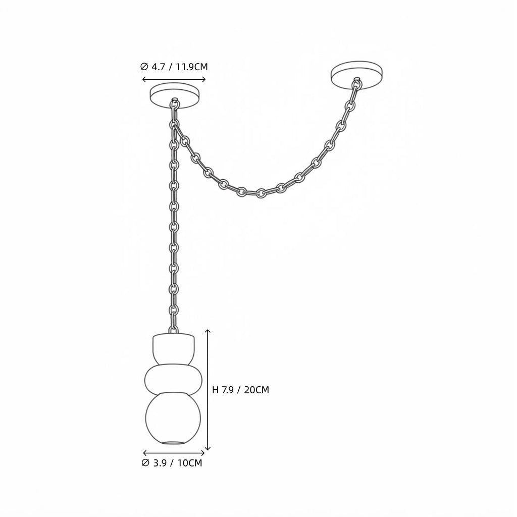 Modern 3-Light Spider Chandelier Line Art Dimension Diagram