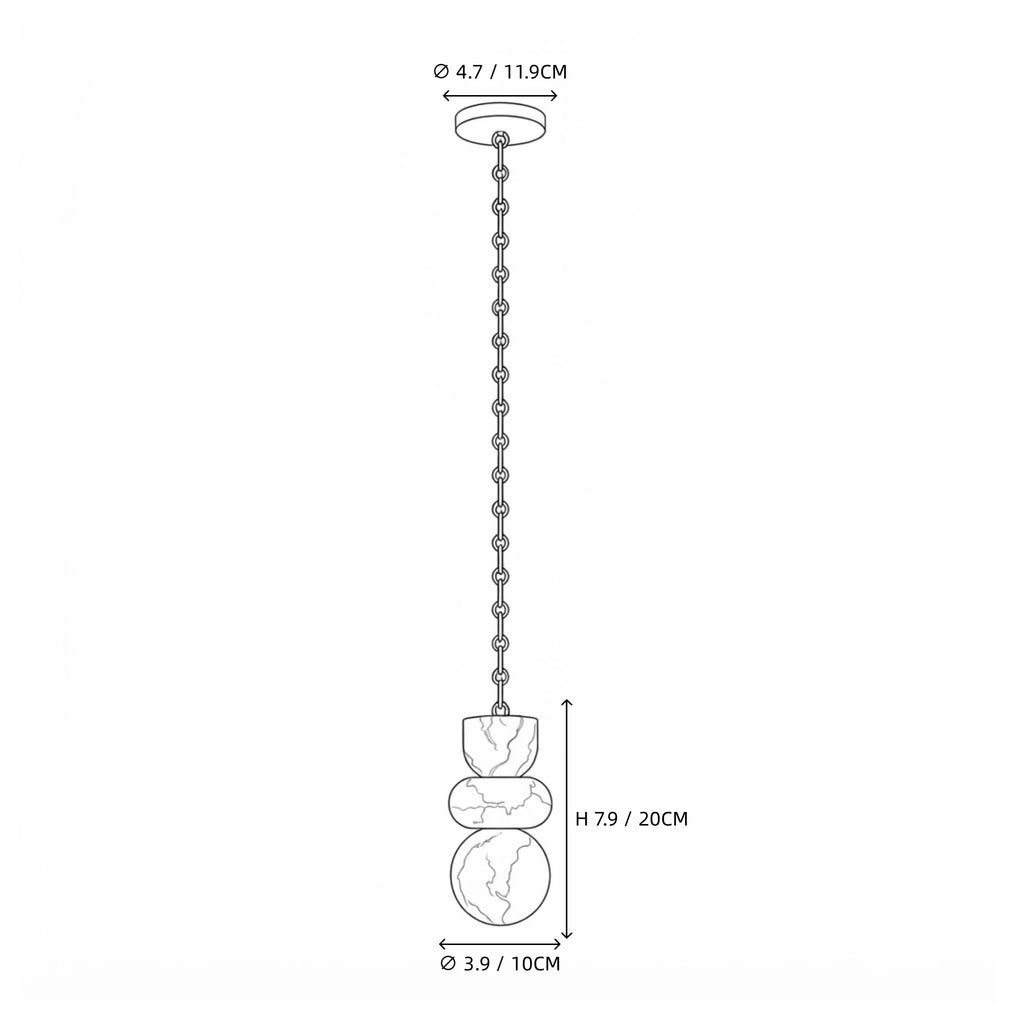 Modern 2-Light Spider Chandelier Line Art Dimension Diagram