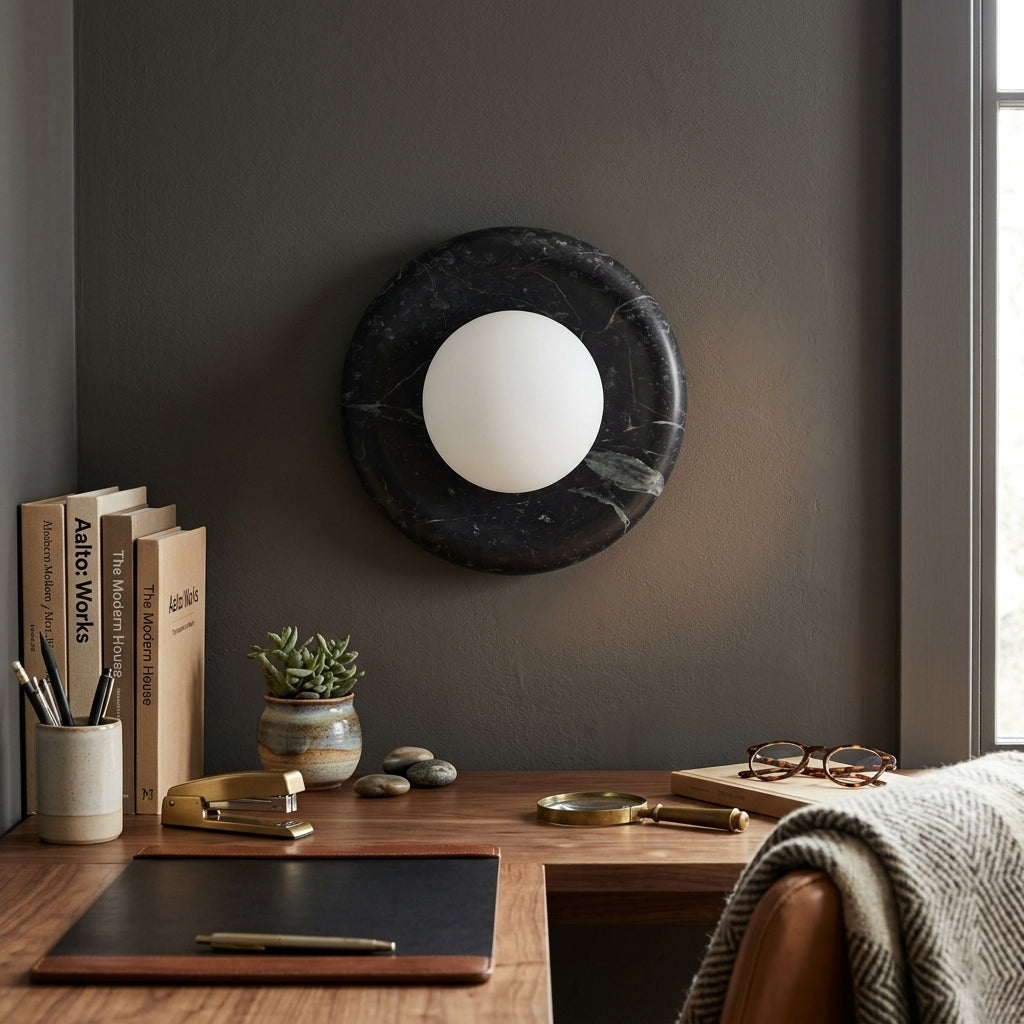 Stone Series Round Wall Sconce