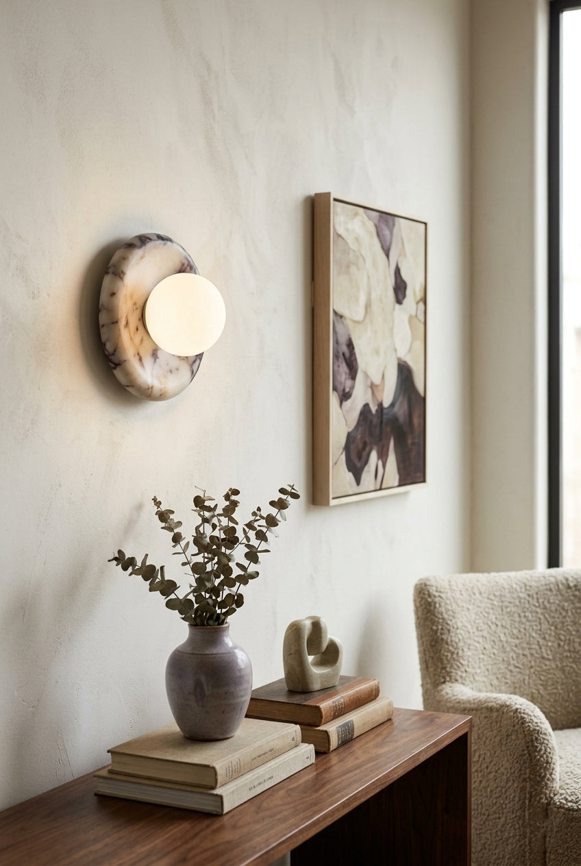 Stone Series Round Wall Sconce