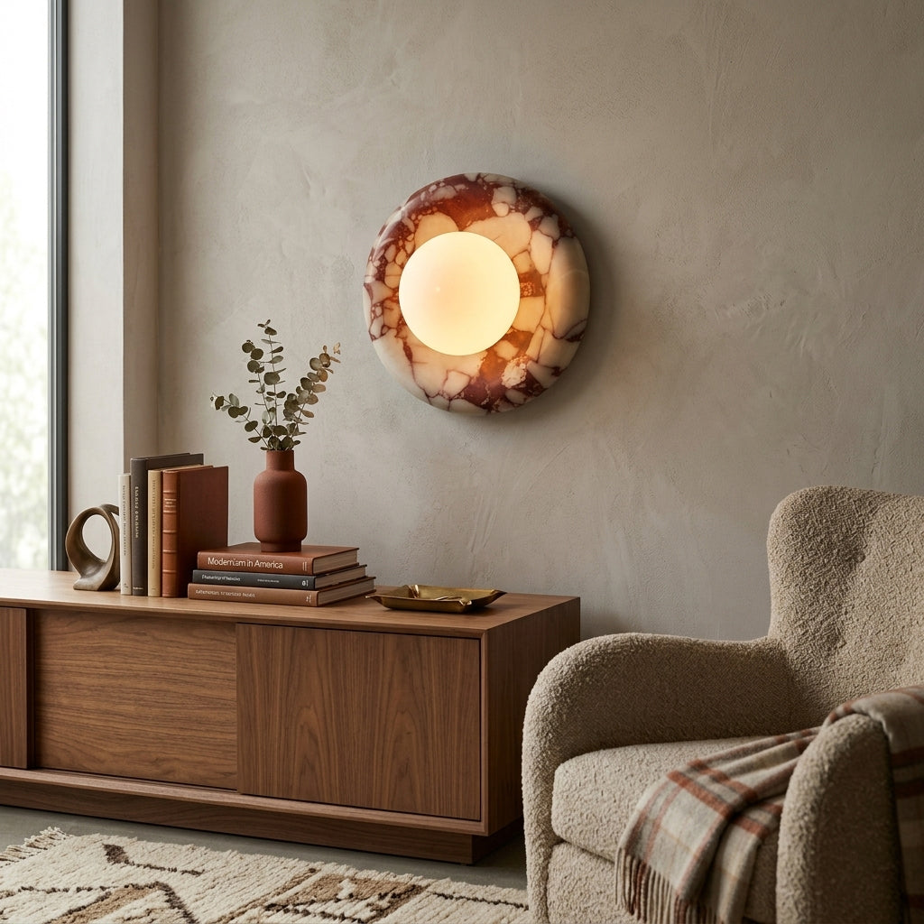 Stone Series Round Wall Sconce