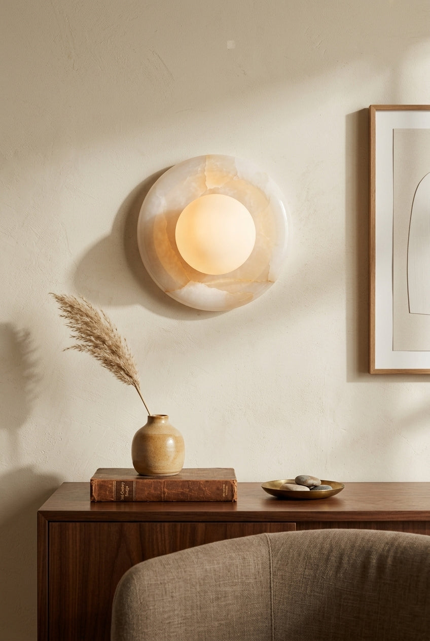 Stone Series Round Wall Sconce