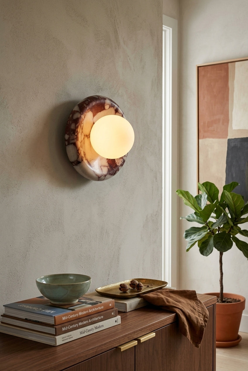 Stone Series Round Wall Sconce