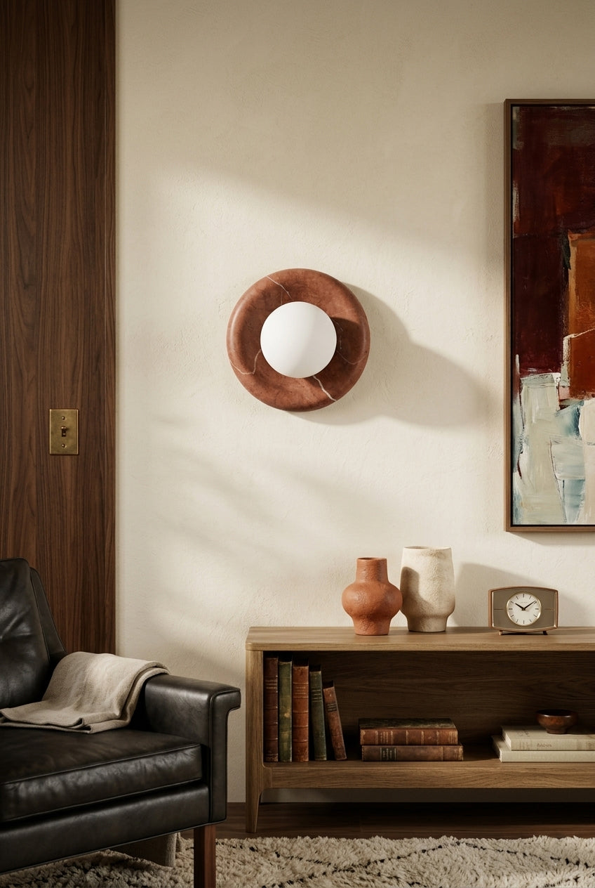 Stone Series Round Wall Sconce