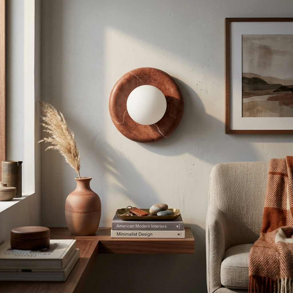 Stone Series Round Wall Sconce