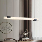 Modern Alabaster Art Glass Linear Pendant in Tea Room Setting