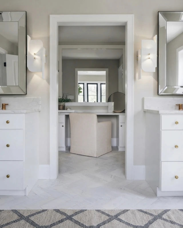Modern Interlocking Wall Sconces in Hallway Foyer