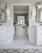 Modern Interlocking Wall Sconces in Hallway Foyer