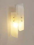 Illuminated Modern Interlocking Art Glass Wall Sconce Studio Shot