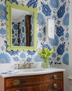 Modern Art Glass Wall Sconce in Bathroom Interior