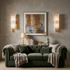 Modern Interlocking Art Glass Wall Sconces in Living Room