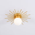 Sunburst Brass Flush Mount