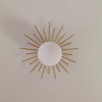 Sunburst Brass Flush Mount