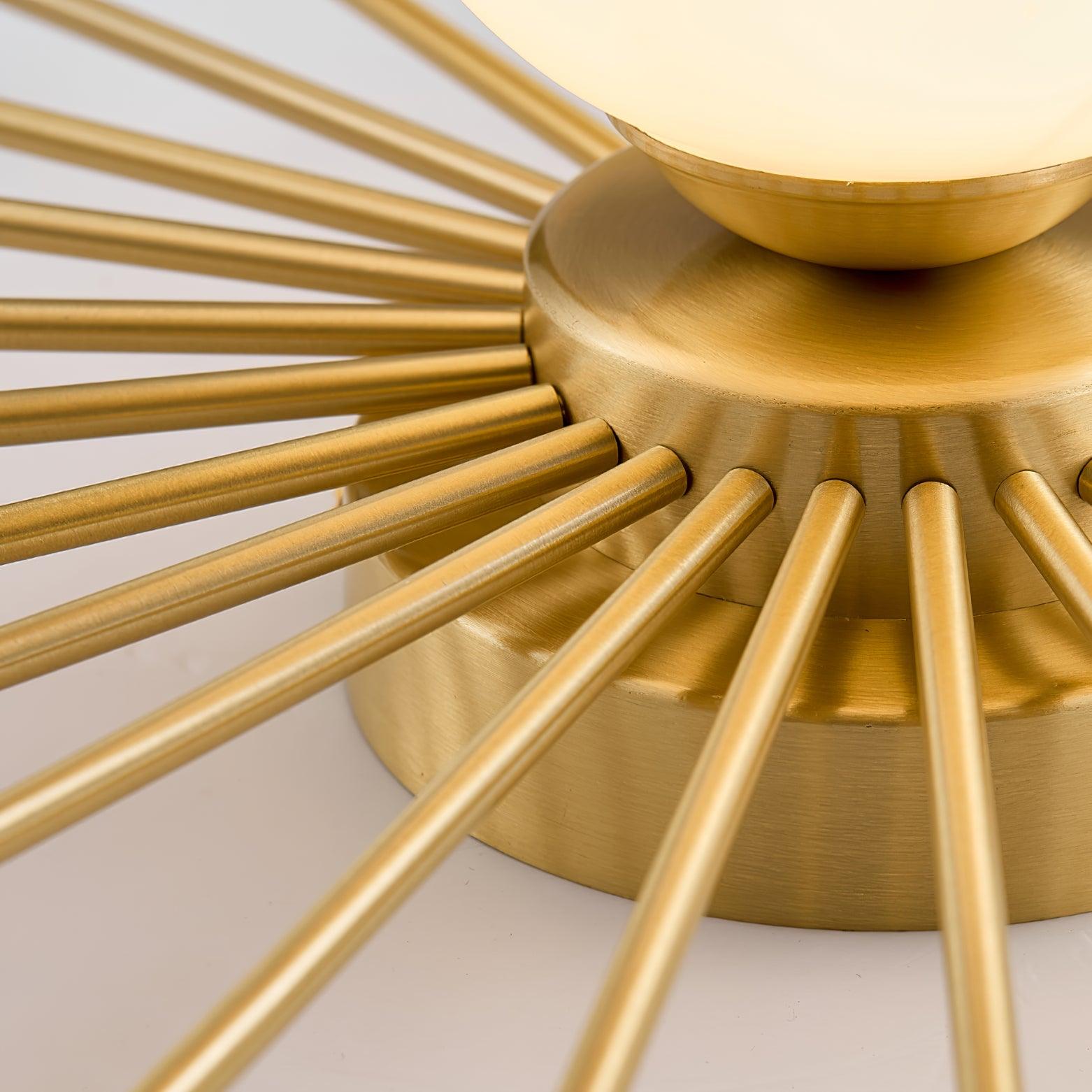 Sunburst Brass Flush Mount