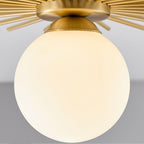 Sunburst Brass Flush Mount