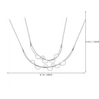 Modern Double-Tier Alabaster Art Glass Chandelier Line Art Dimension Diagram