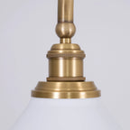Close Up View of Brass Lampholder Neck and Shade Connection Details