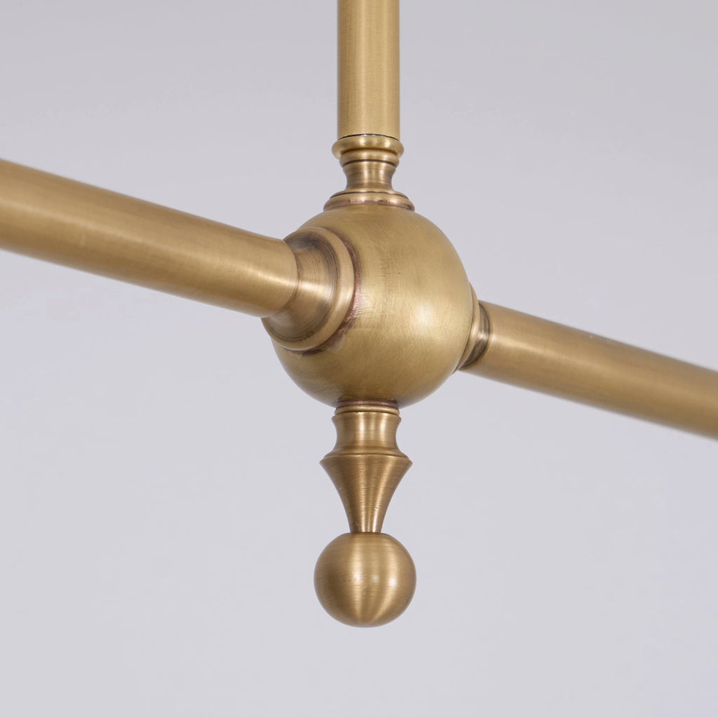 Close Up View of Brass Central Joint and Rod Connection Structure