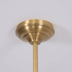 Close Up View of Brass Canopy and Ceiling Suspension Rod