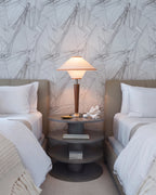 Modern Wooden Table Lamp in Guest Bedroom Setting