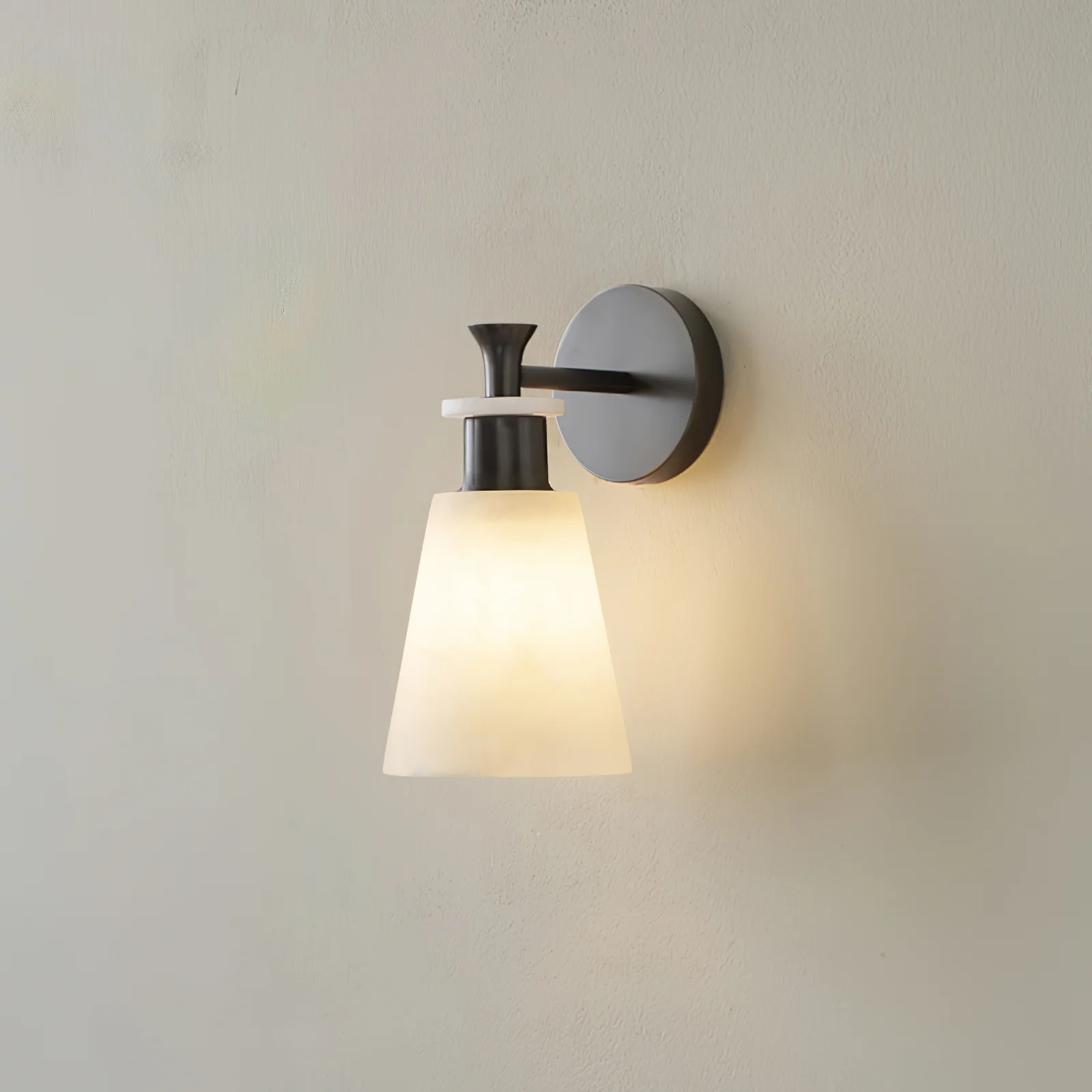 Tapered Alabaster Glass Sconce