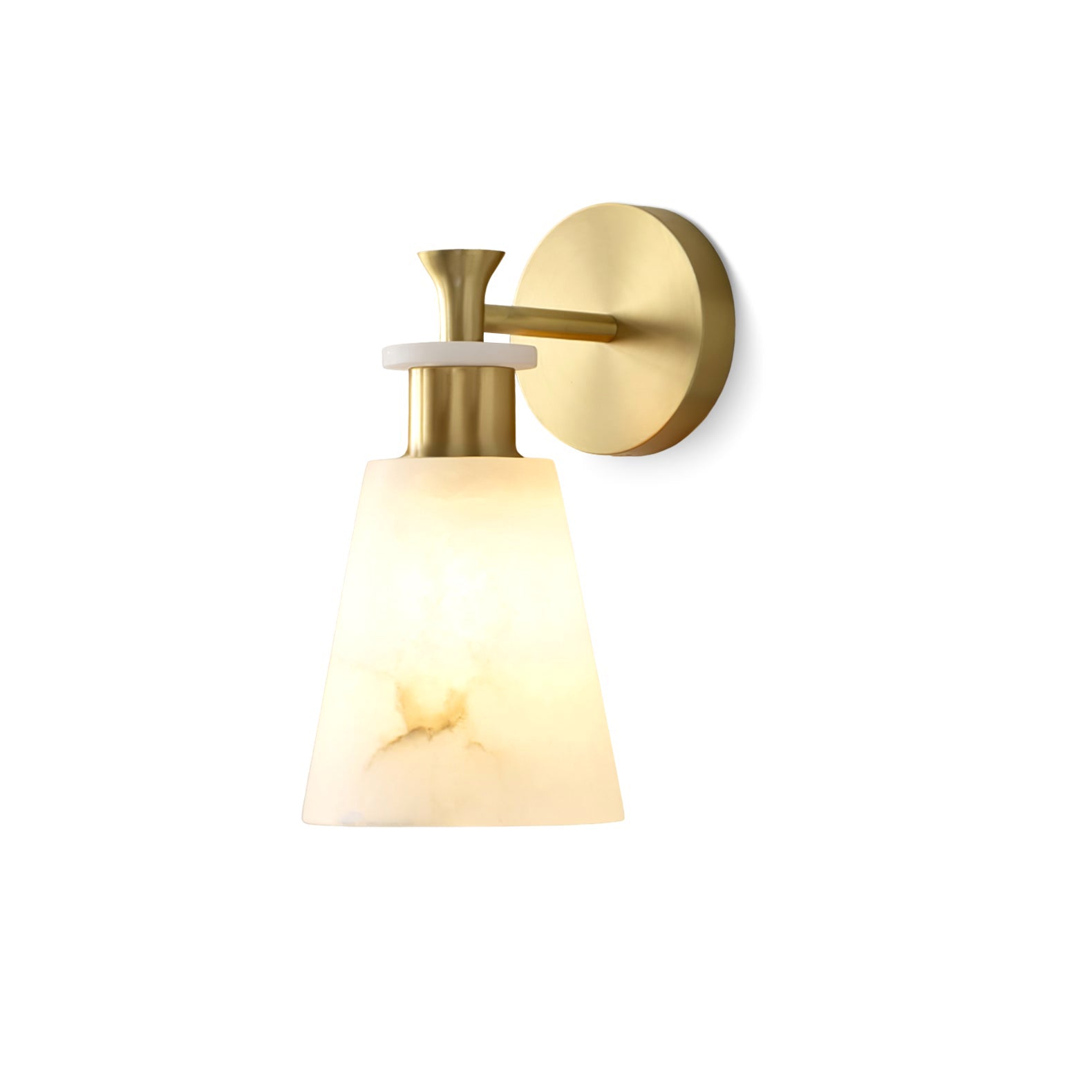 Tapered Alabaster Glass Sconce