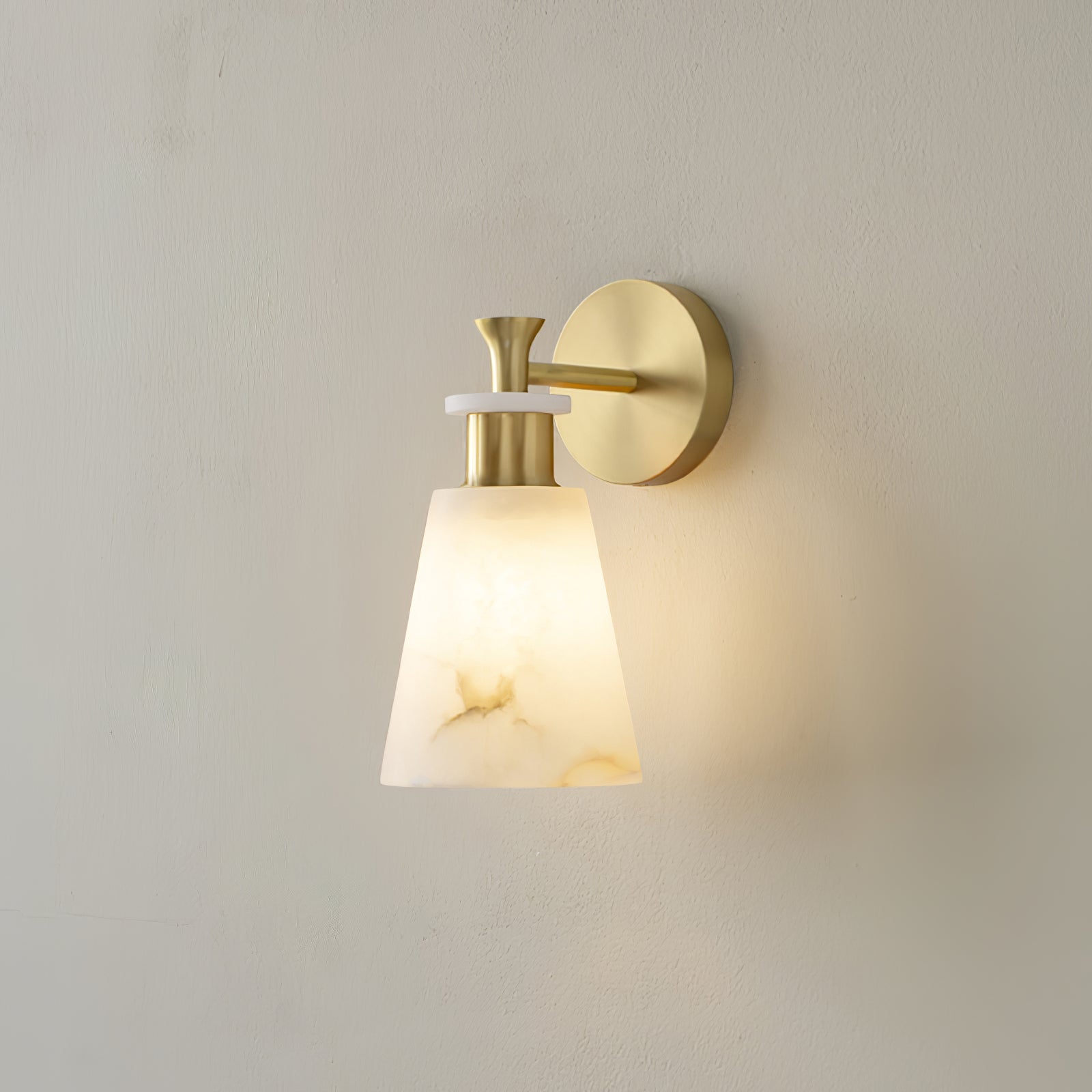 Tapered Alabaster Glass Sconce