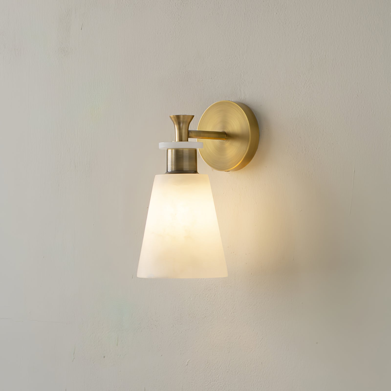 Tapered Alabaster Glass Sconce