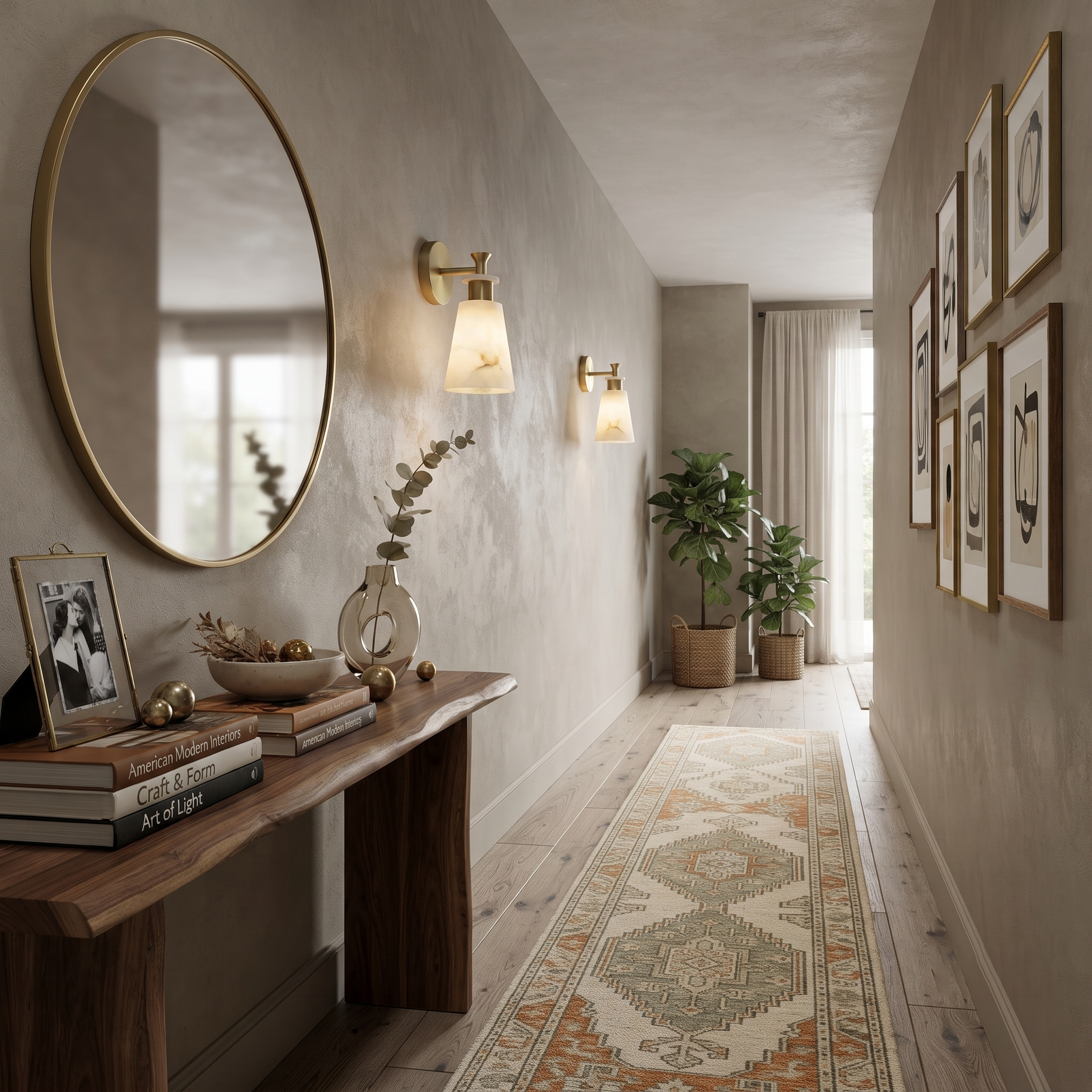 Tapered Alabaster Glass Sconce