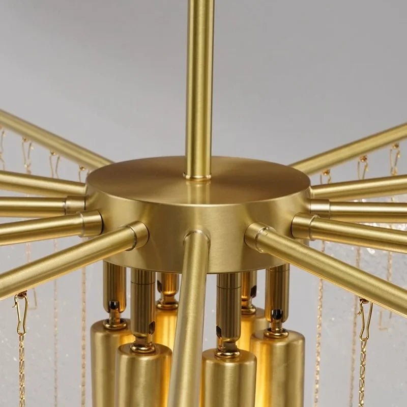 Close Up View of Brass Canopy and Metal Frame Connection Structure