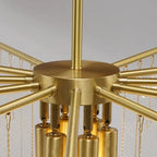 Close Up View of Brass Canopy and Metal Frame Connection Structure
