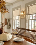 Modern Ice Glass Wall Sconce in Dining Area Setting