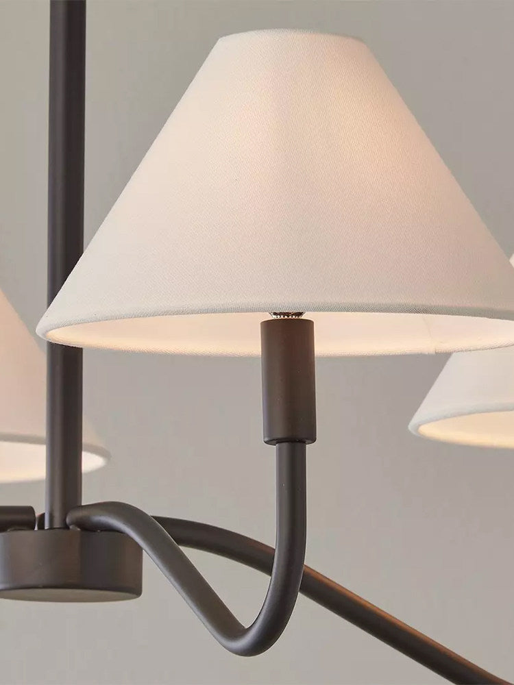 Thalia Linen Shaded Chandelier