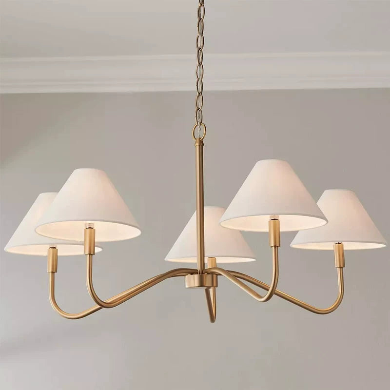 Thalia Linen Shaded Chandelier